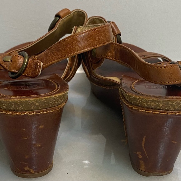 Frye LEATHER Sandals-Ivy O Ring Sling -Size 9 -Wedge - Picture 4 of 15